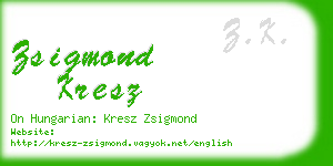 zsigmond kresz business card